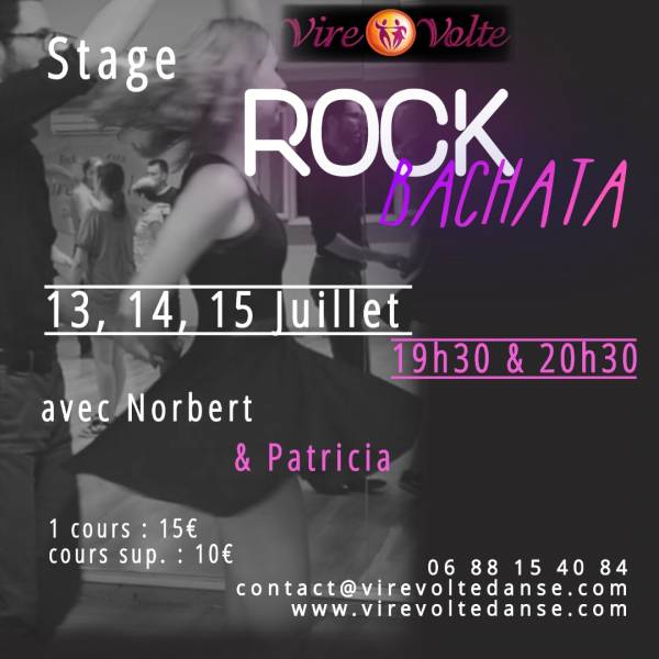 Stage de Danse ROCK & BACHATA à Aix en Provence Les Milles (13) du Mar. 13 au Jeu.15 Juillet 2021