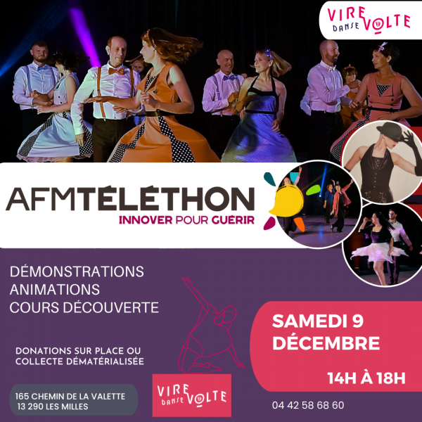 Virevolte Danse s'engage auprès du Téléthon à Aix en Provence Les Milles (13)