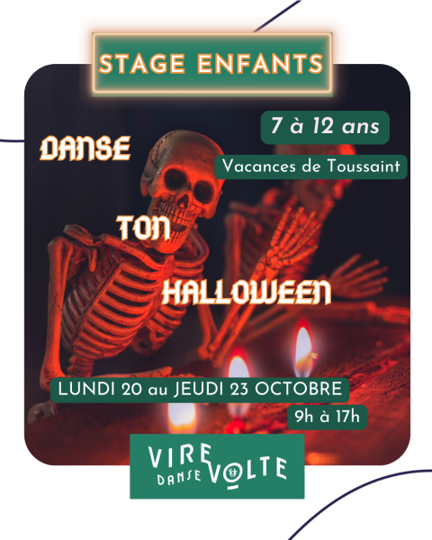 Stage pour Enfants DANSE TON HALLOWEEN à Aix en Provence Les Milles (13) du Lun. 20 au Jeu. 23 Oct. 2025